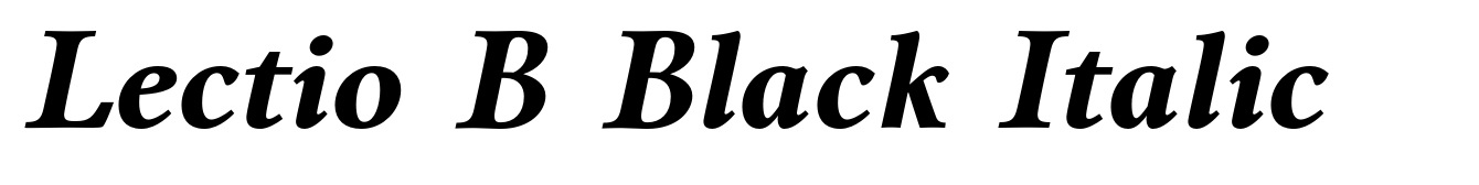 Lectio B Black Italic